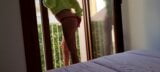 Amateur balcony masturbation of a sexy anonymous babe snapshot 3