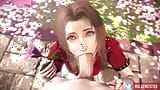 Final Fantasy Aerith chupando tu gran polla en primer plano snapshot 5