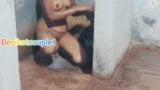 Desi Indian village wife bathing and urinating snapshot 13