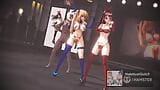 MMD r18 Kizuna AI & Mirai Akari Masked bitcH Erotic Show 3d hentai snapshot 2