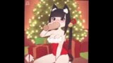 Catgirl muie de Crăciun, oral adânc (joc) snapshot 13