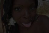 Long deep throat blowjob for the beautiful ebony Coco Ray snapshot 1