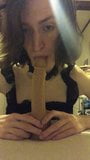 Femboy speelt met dildo en zuigt snapshot 10