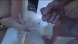 Hotwife drinking milk (no sound sorry) snapshot 5