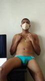 Hot Sexy muscle twink jock big cock tease precum jerk off snapshot 13