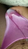 Soaking a satin thong with cum inside and out snapshot 5