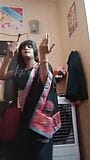 Indian crossdresser Shreya dancing snapshot 10