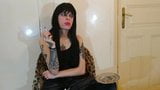 Sexy goth domina smoking pt1 HD snapshot 16