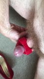 Cumming Into red peep toe pumps snapshot 3