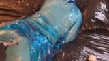 Blue Transparent PVC Plastic Masturbation snapshot 5