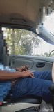 Public Dick Flash and Jerking Huge dick on a Car snapshot 5