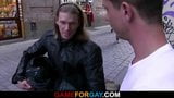 Gay homosexual seduces muscle hetero biker snapshot 5