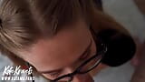 Slutty Student Nerd Kate in Fishnet Stockings recorded a TikTok While I Fucked Her - Facial Cumshot snapshot 6