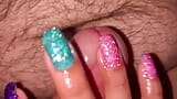 Sparkle nagels spelen met papa's lul snapshot 5