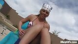 Brooke Haven busty babe stripteasing snapshot 6