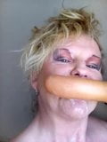 Kinky old woman gags and spits all over dildo!!So hot!!! snapshot 5