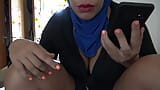 A horny arab woman with a big ass masturbates on camera snapshot 3