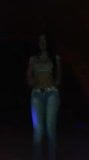 Sexy dancing brunette tight jeans snapshot 3