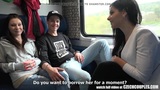 Vierer-Sex im öffentlichen Zug snapshot 7