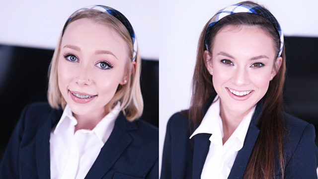 Free watch & Download SCHOOLGIRLS ATHENA MAY & ELLIE EILISH LEARN TO SWALLOW