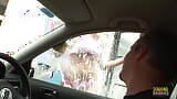 Stacey Saran washes a car before getting her throat and pussy drilled snapshot 1