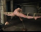 Blonde in overextended bondage snapshot 3