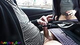 I jerk off and use a vibrator on my cock in the car in a cruising parking lot on the side of the road.I almost got caugh snapshot 17