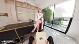VR Conk Genshin Impact Yae Miko Μια σέξι παρωδία Cosplay εφήβων PT1 με σημάδια μελωδίας σε πορνό HD snapshot 2