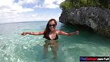 Thajská amatérská přítelkyně má sex na opuštěném ostrově uprostřed oceánu snapshot 7