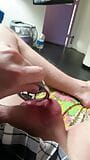 SISSY PRECUM LEAKING OUT OF HER CHASTITY CAGE snapshot 1