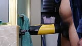 Ruined Cumshot with Hands Free Stroker Hard Thrusting Orgasm with Cum Dripping from Tip of BBC snapshot 10