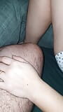 Step mom first touched step son leg after hand slip om his cock snapshot 1