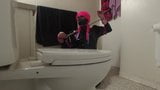 Sissy Maid Cleaning Toilet in Bondage snapshot 4