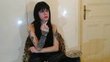 Sexy goth domina smoking pt1 HD snapshot 11