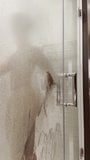 Young Male Playing with Foreskin in Shower snapshot 5