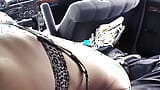 An old German lady knows how to ride a cock in the back of the car snapshot 22