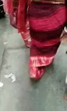 Seksi pembe bluz saree Hint yenge snapshot 1