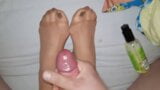 Cum on Nylon feet #2 snapshot 6