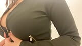 Hotwife - touching my big tits at work snapshot 1