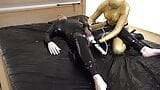 Latex Danielle first strapon and penis massage. Full video snapshot 20