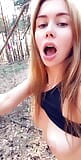 Hard sex in the forest in both holes and dripping cum from a tight asshole snapshot 18