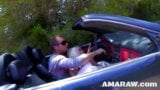 Tattooed stick up blonde Milky Leo car fucked outdoors snapshot 1