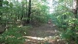 chubby girl with big booty walking nude in forest snapshot 10