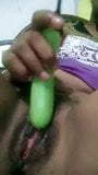 Desi Bhabhi masturbating with Brinjal snapshot 9