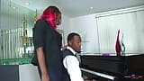 Piano lessons get put aside as the busty redheaded black chick is craving a BBC snapshot 3