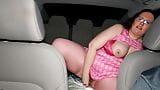 Thick MILF Pick Pantyhose and Skirt in Car Backseat a Toy with for each Hole snapshot 9