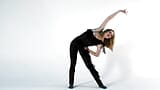 Sofya Belaya staggers with elegant stretching in the video snapshot 1