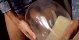 Fucking a condom out in the balcony until i cum inside of it snapshot 10