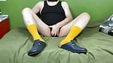 Blue Birkenstock Shoes & Yellow Falke Socks snapshot 2