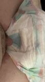 Pissing and playing with my cock in a Diaper snapshot 1